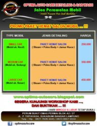 Promo Paket Hemat Salon Mobil “optima” Bandar Lampung